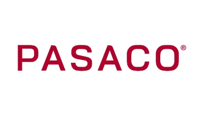Logo PASACO na białym tle.